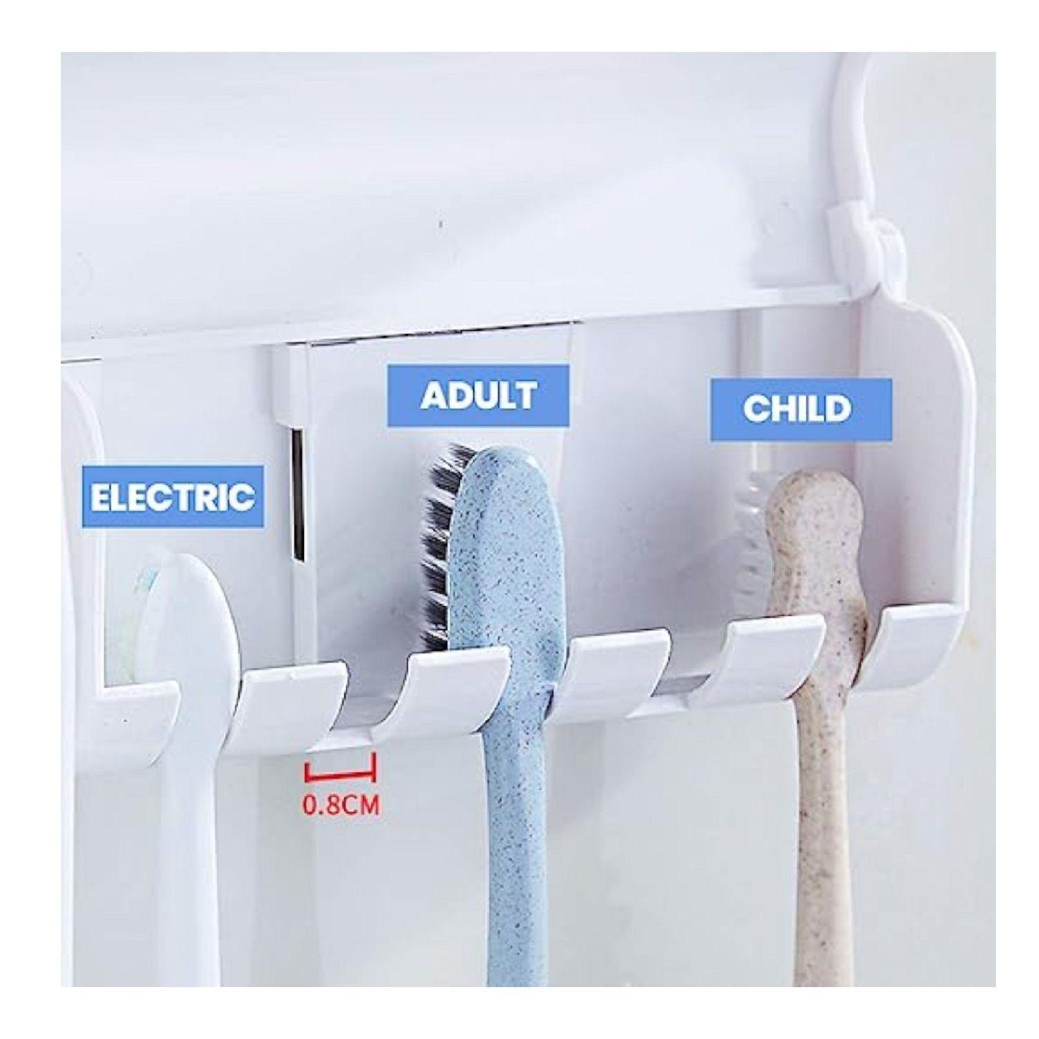 Dispensador De Crema Pasta Dental Porta Cepillos Baño Pared-4