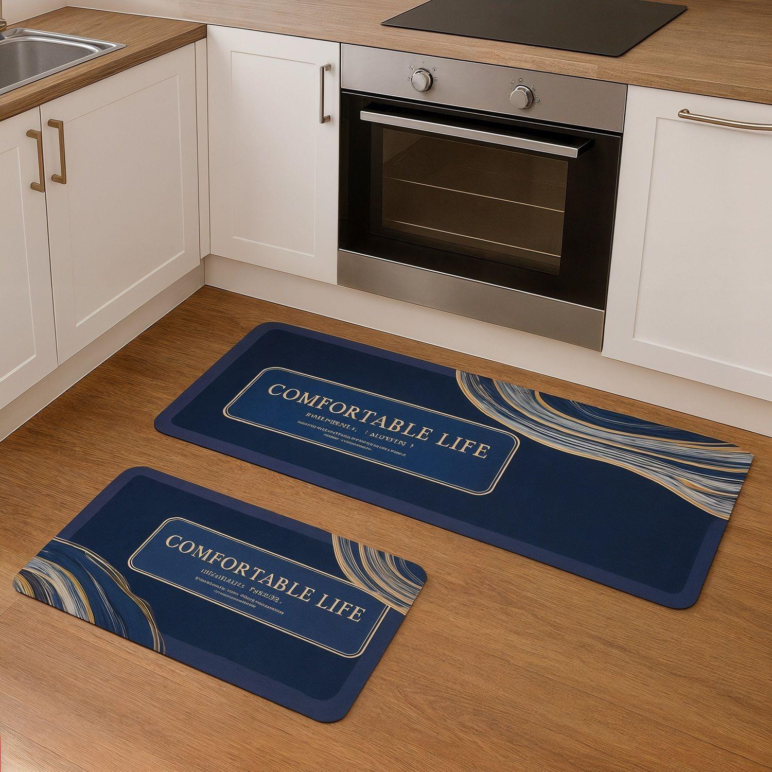  set 2 alfombra cocina limpia pies cocina super absorbente-4