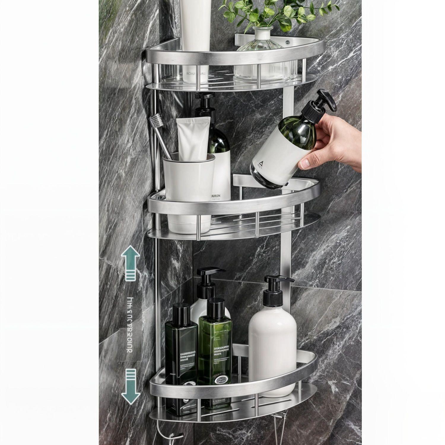 ESQUINERO DUCHA ORGANIZADOR DUCHA 3 NIVELES ESQUINERO BAÑO-5