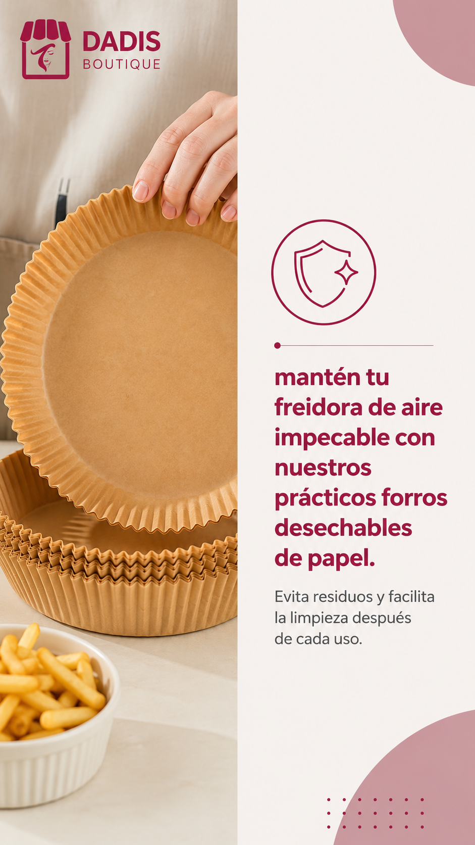 100 Forro Desechable Papel Para Airfryer Papel Para Freidora-2