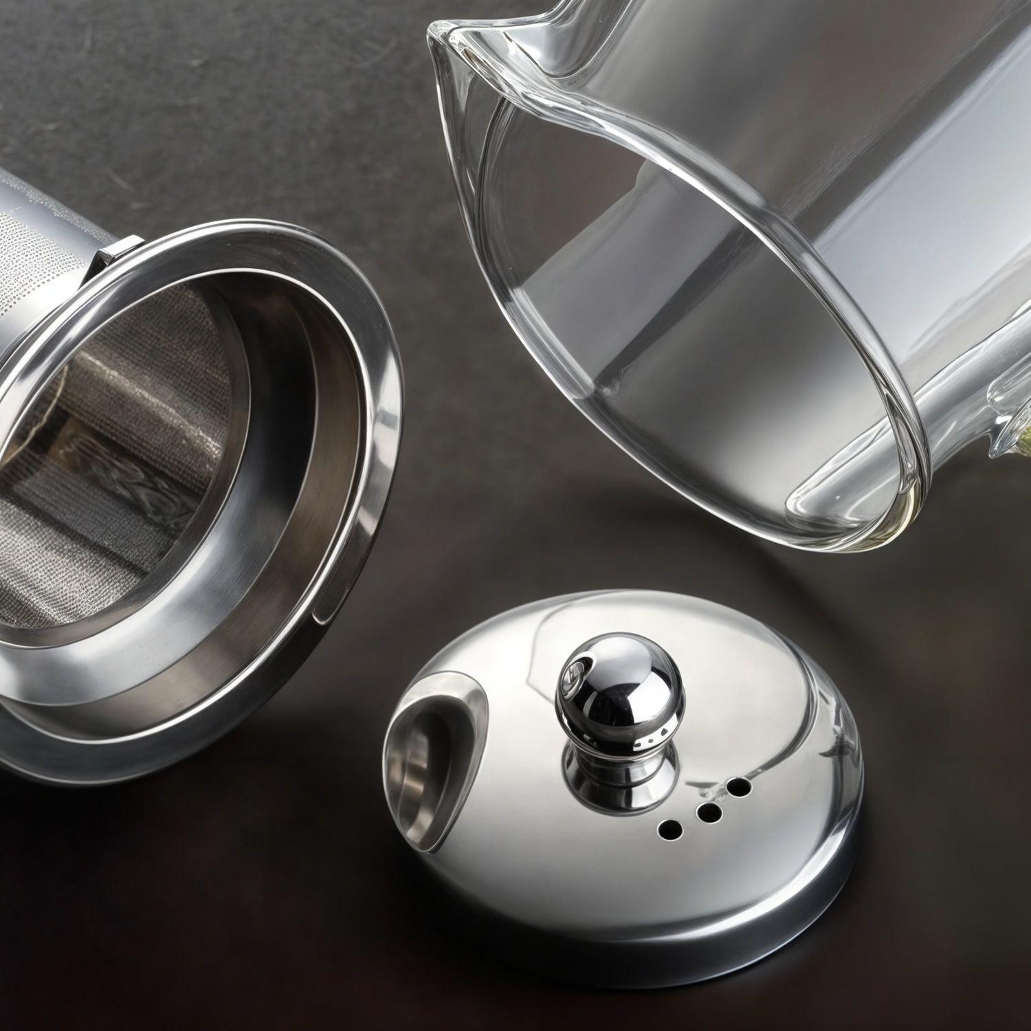 tetera infusor tetera vidrio tetera te infusor inox 950 ml-4