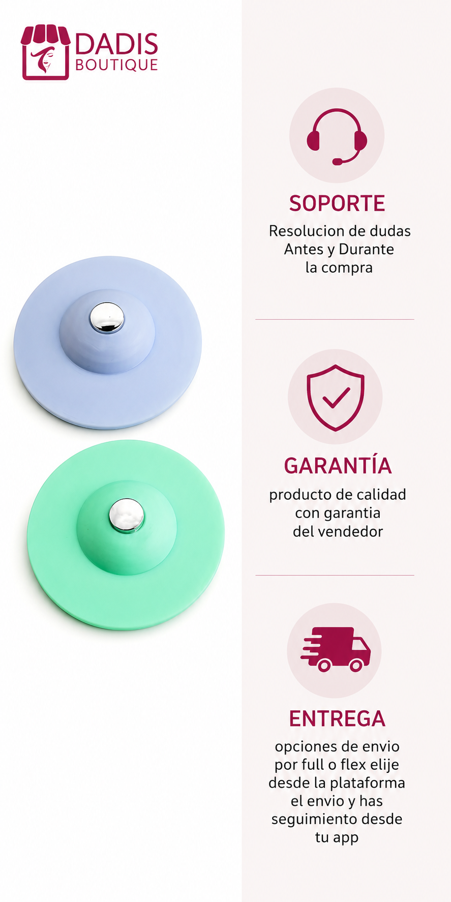 2 Tapon Filtro Desague Ducha Tapon Desague Lavaplatos-4