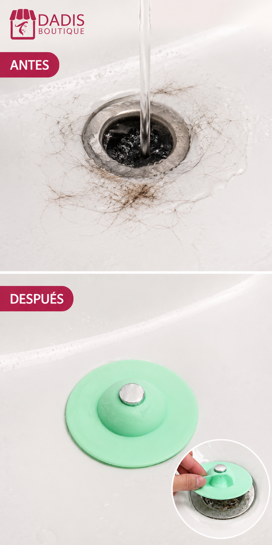 2 Tapon Filtro Desague Ducha Tapon Desague Lavaplatos-6