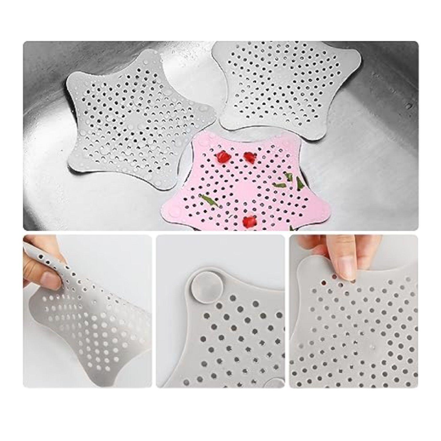 Set 4 filtro desagüe ducha tapón desagüe lavaplatos filtro fregadero  ESTRELLA-5