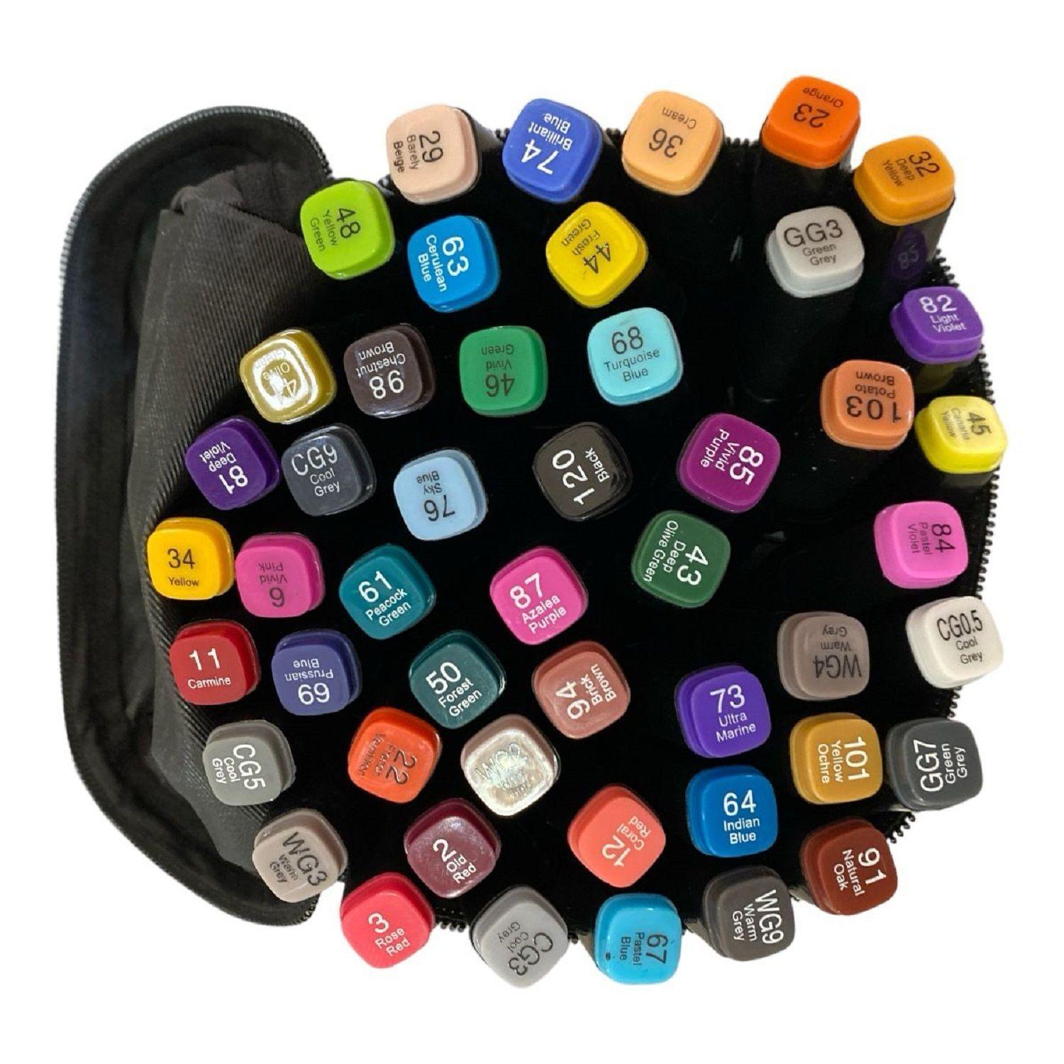 48 plumones para pintar lapices de colores marcadores doble-2