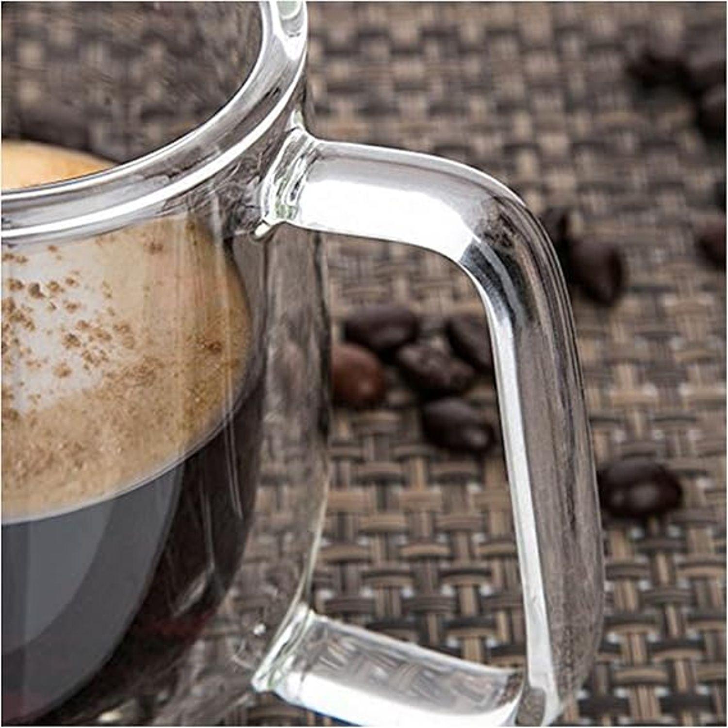 pack 2 tazas para café latte taza doble vidrio menaje 300ml-6