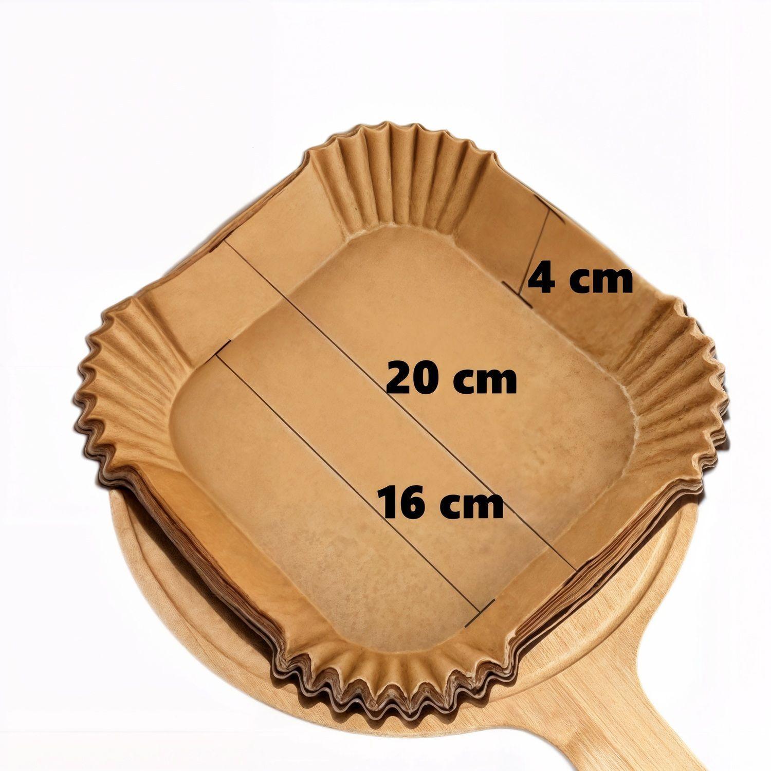 100 Forros desechable papel para airfryer papel freidora Cua-4
