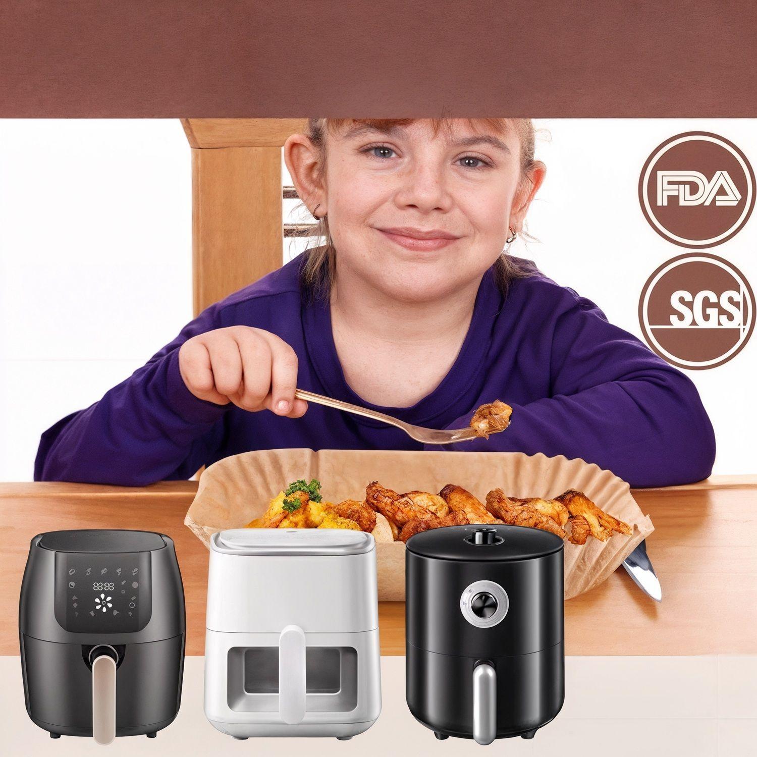 100 Forros desechable papel para airfryer papel freidora Cua-5