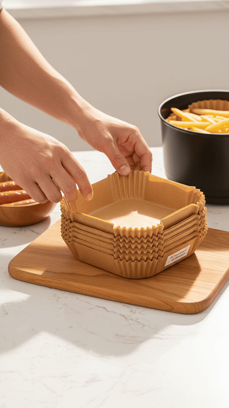 100 Forro Desechable Papel Para Airfryer Papel Freidora Cua-6
