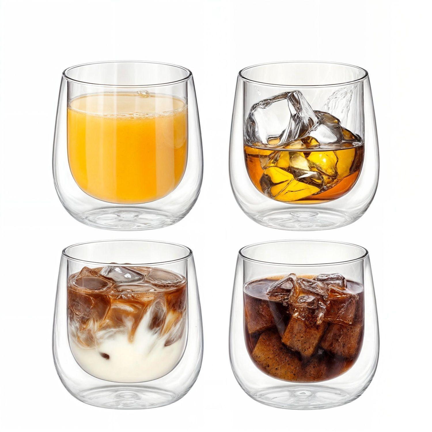 Taza Doble Vidrio 2 Tazas café Doble Vidrio Doble Pared 250 Ml-3