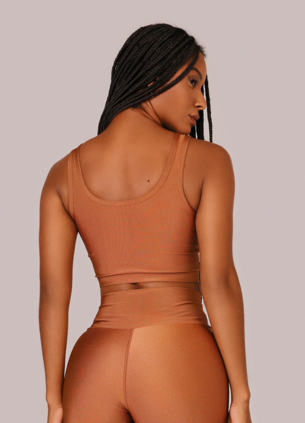 Crop Top Gold Rib Letsgym-2