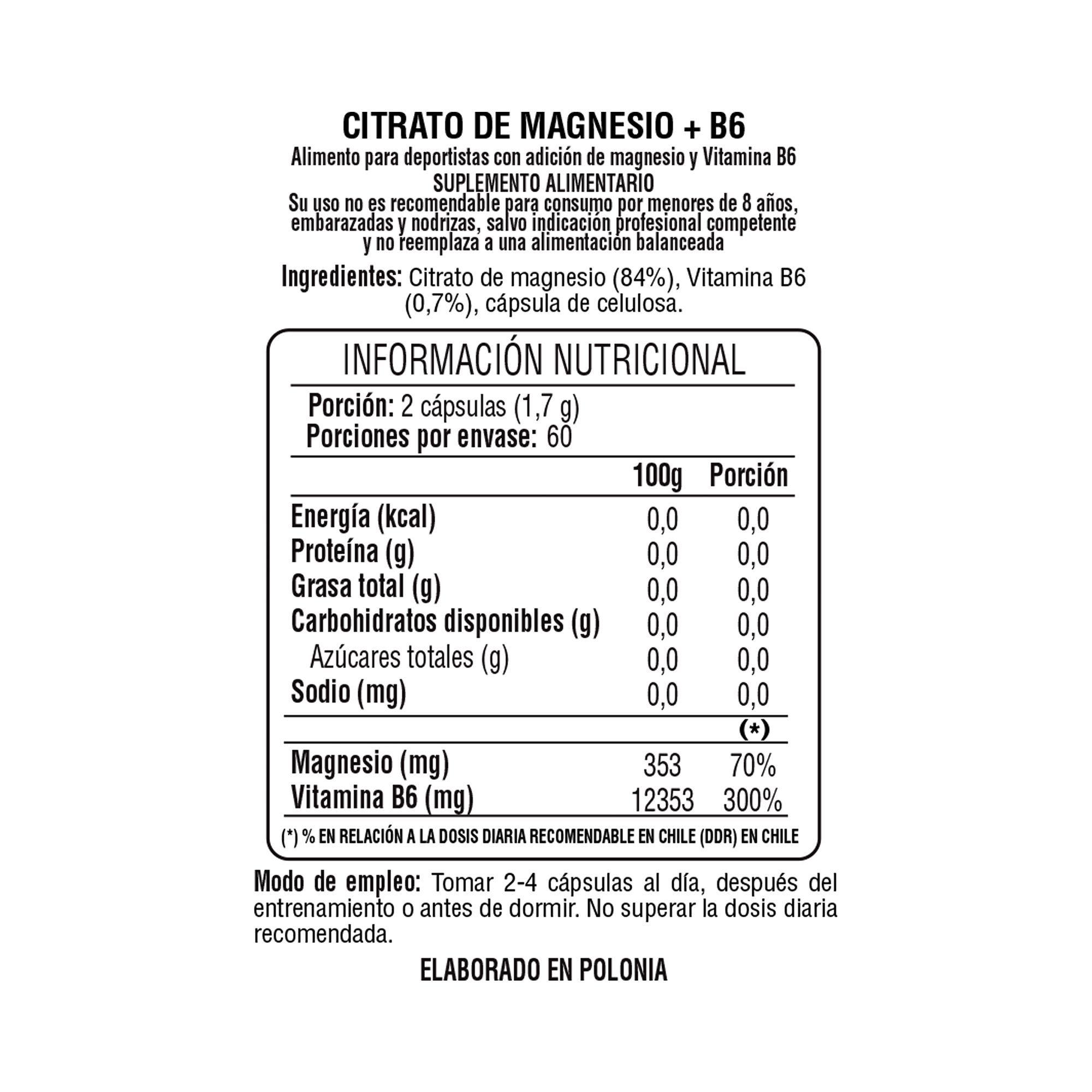Citrato de Magnesio + B6 (120 Capsulas Vegetales) - 7Nutrition-3