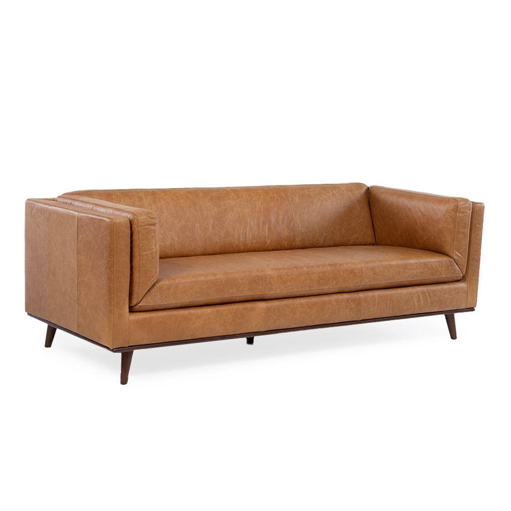 Sofa de Cuero 3c Neel Camel-2