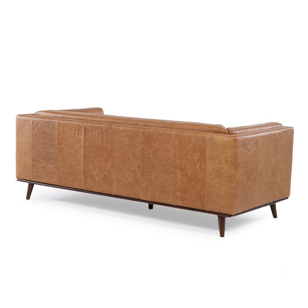 Sofa de Cuero 3c Neel Camel-5