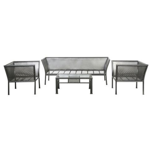 Living curvo malla Puyehue con mesa de centro cubierta vidrio 90x60x40-4
