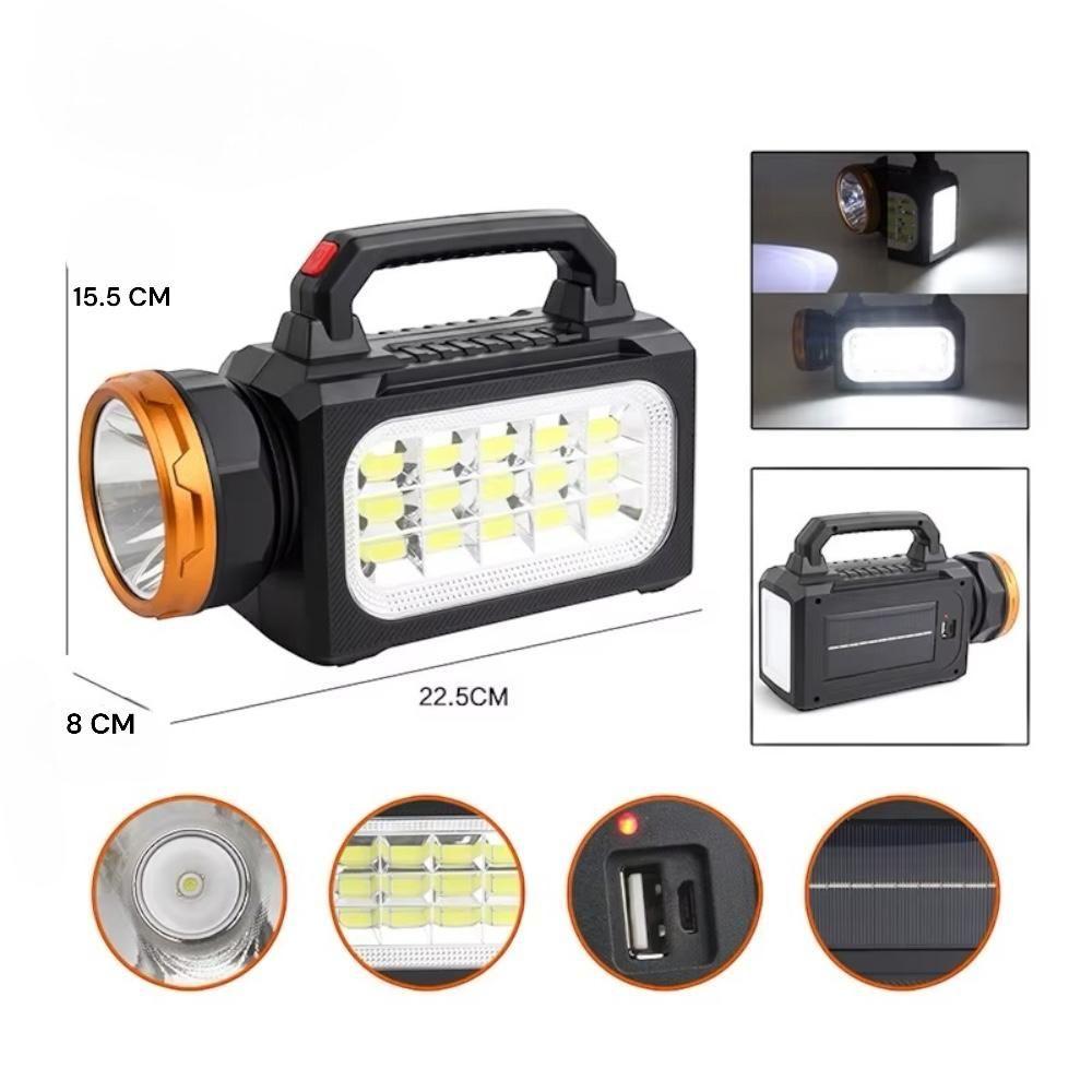 Linterna Lámpara Led Solar Recargable USB Impermeable Portatil Alta Potencia -1
