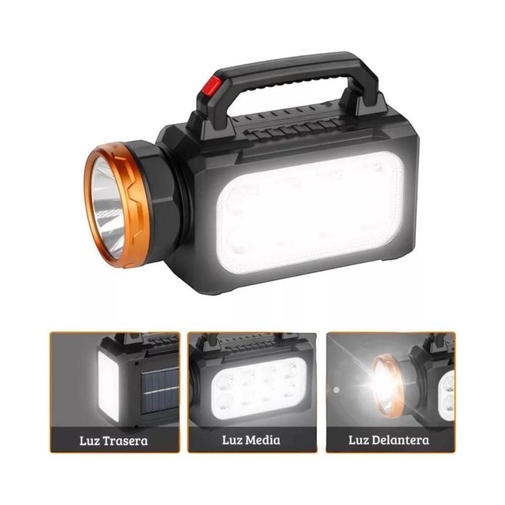 Linterna Lámpara Led Solar Recargable USB Impermeable Portatil Alta Potencia -2