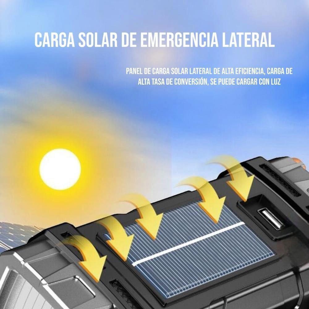 Linterna Lámpara Led Solar Recargable USB Impermeable Portatil Alta Potencia -5