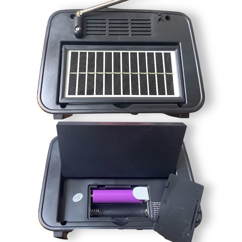 Radio Linterna Portátil Solar Bluetooth Recargable Retro Vintage -4