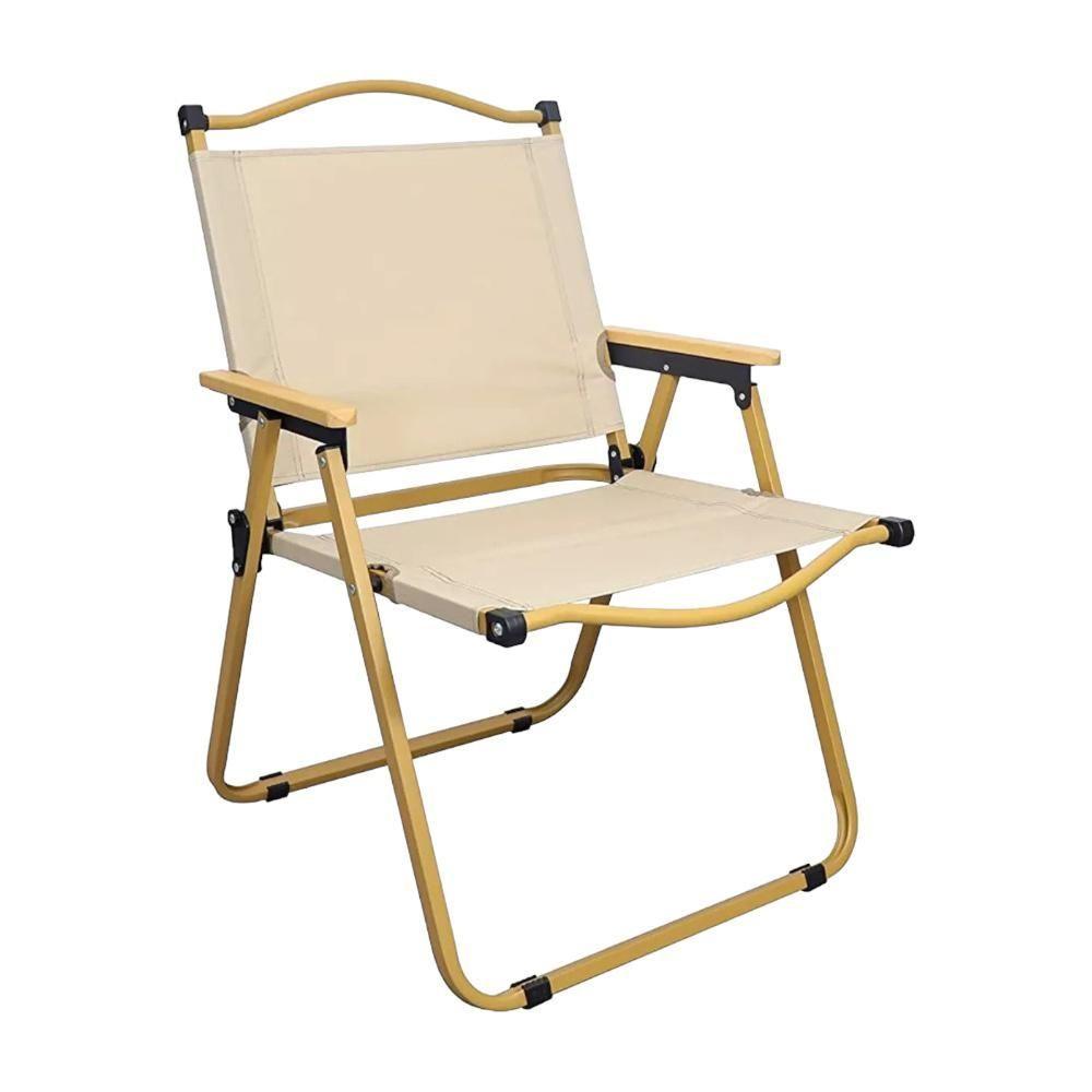 Silla Kermit Plegable Portátil  Apoya Brazos Beige -0