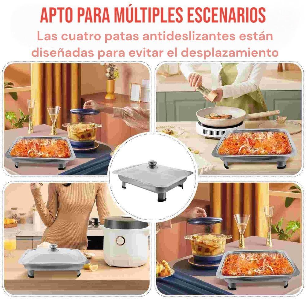 Bandeja Budinera Con Tapa Acero Inoxidable-7