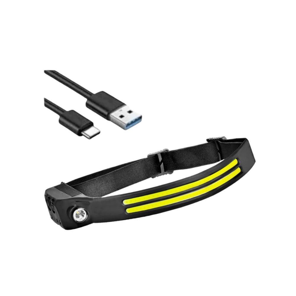 Linterna Led Cintillo Doble Con Sensor Recargable -1