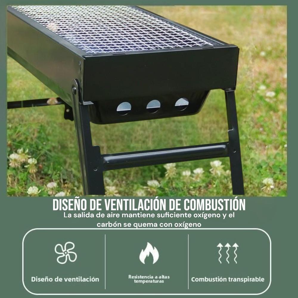 Parrilla De Carbón Portátil Plegable BBQ Camping -3