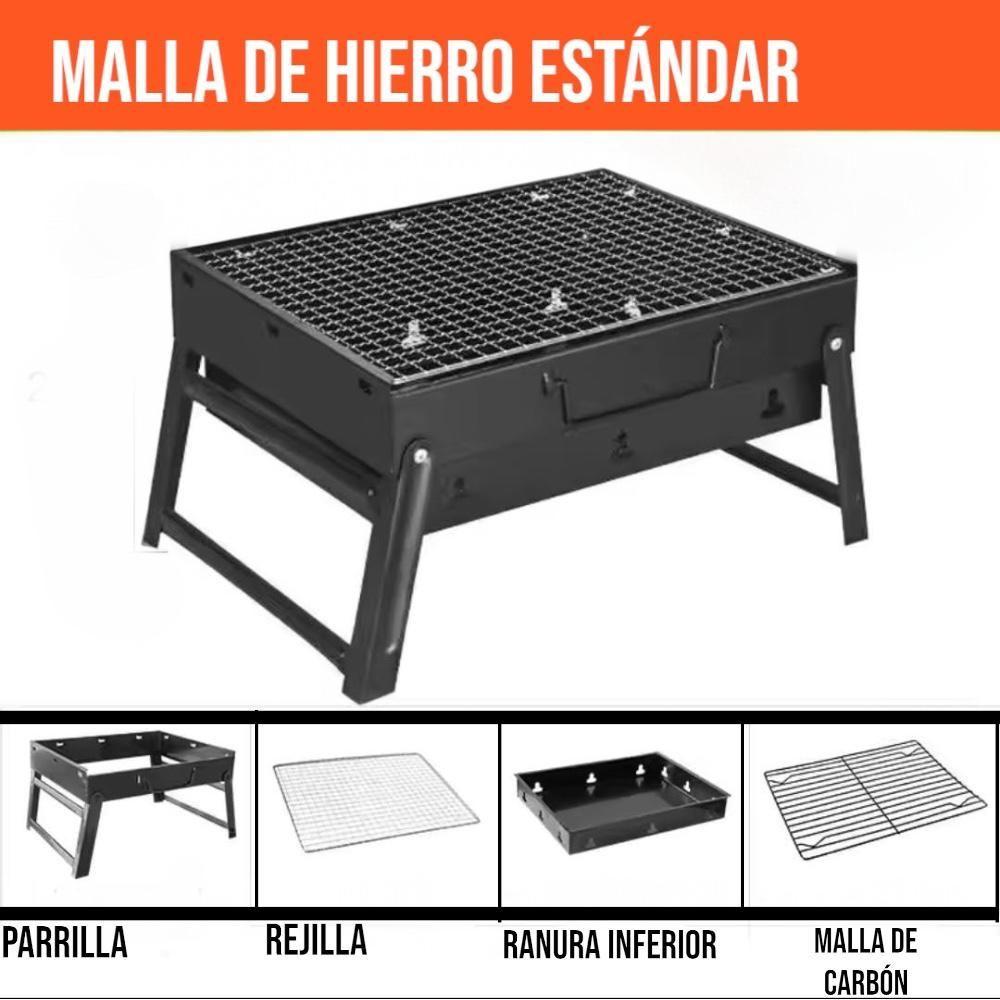  Parrilla De Carbón Portátil Plegable Asador Camping -7