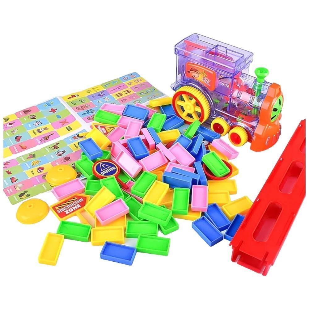 Tren Domino Luces Didactico Juguete Niños-1