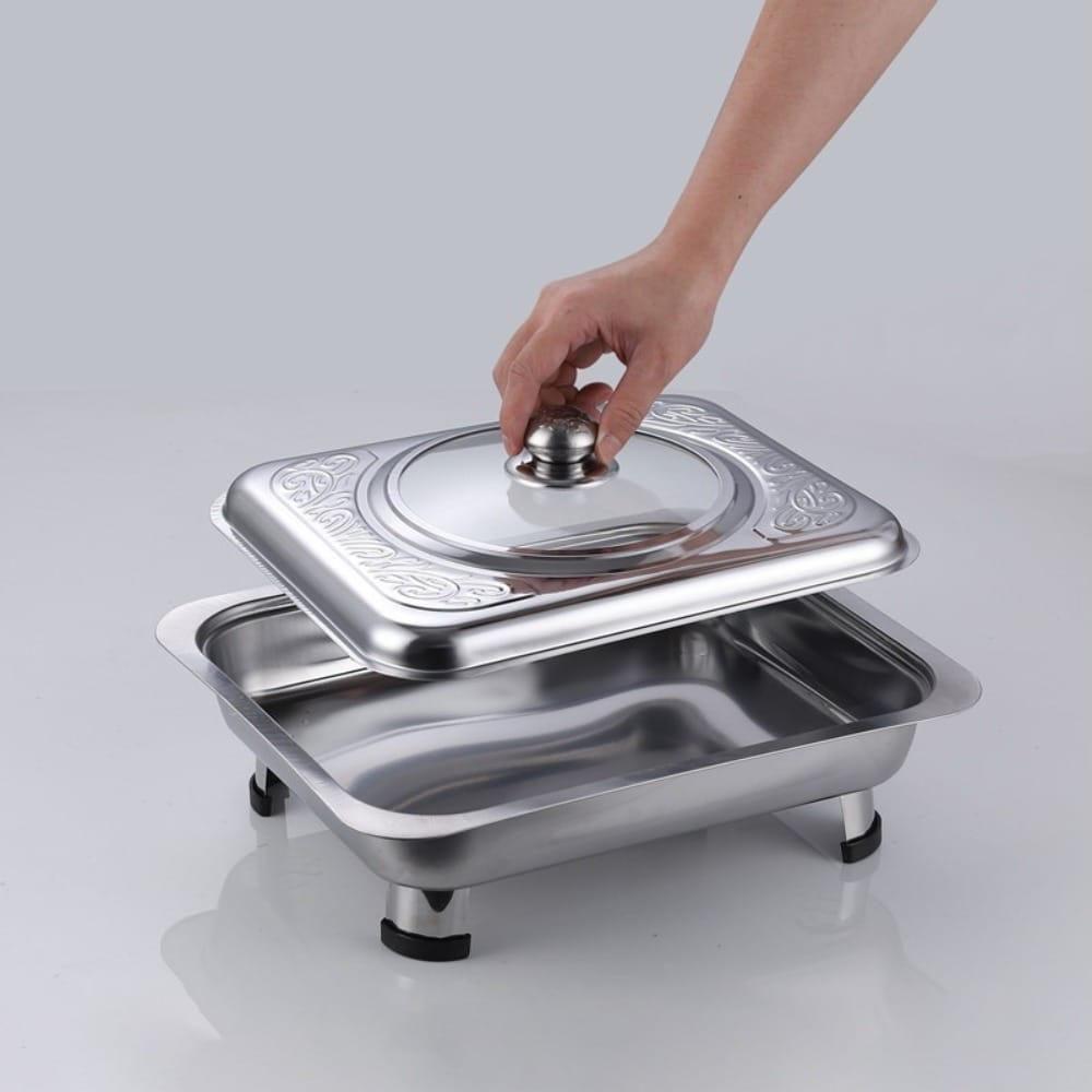 Pack 2 Bandeja Budinera Tapa Acero Inoxidable-5