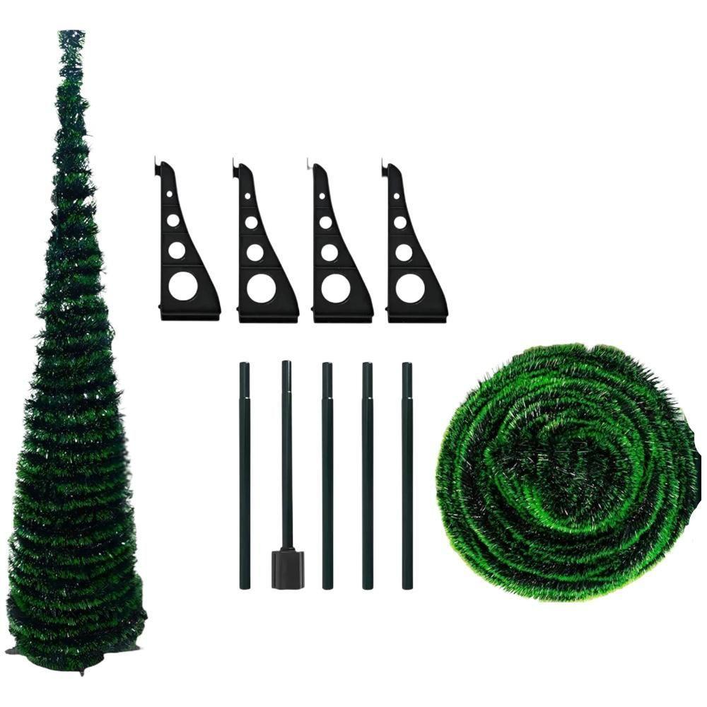 Árbol De Navidad Plegable Espiral Verde 150 Cm -3