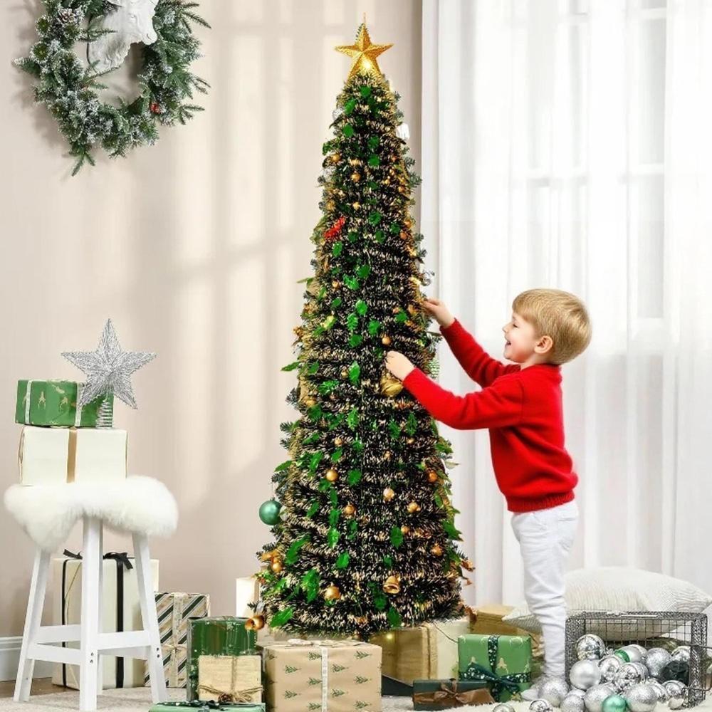 Árbol De Navidad Plegable Espiral Verde 150 Cm -5