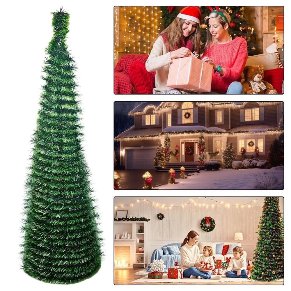 Árbol De Navidad Plegable Espiral Verde 150 Cm -6
