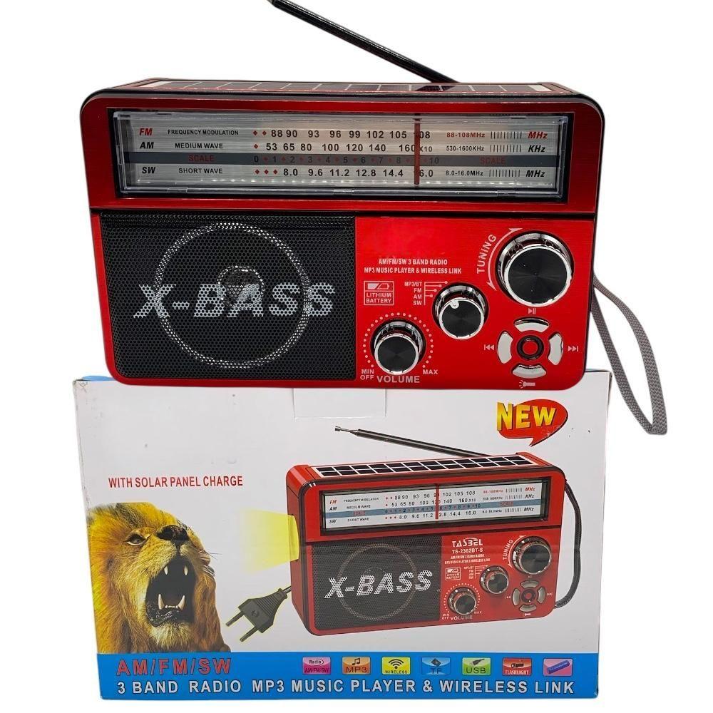 Radio Linterna Portátil Solar Bluetooth Recargable Y A Pilas Retro Vintage -3