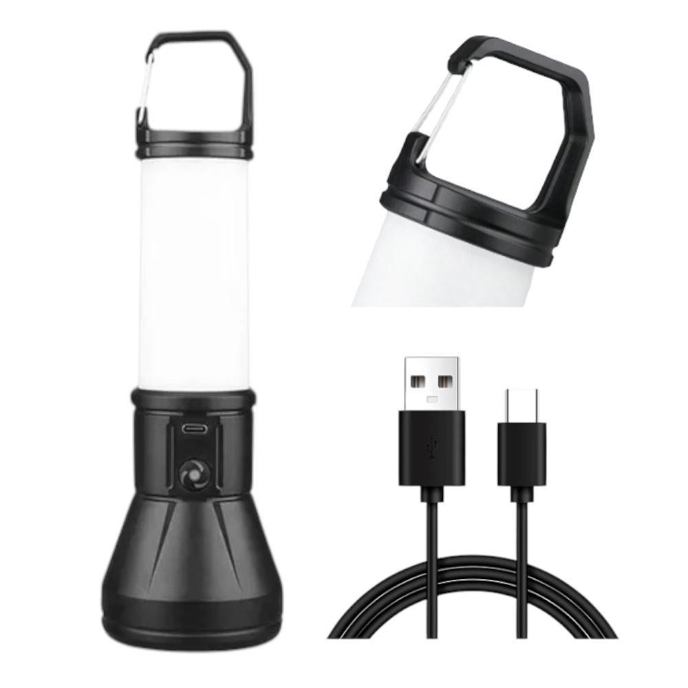 Linterna Led 1w Táctica Lámpara Recargable Usb Gancho-3
