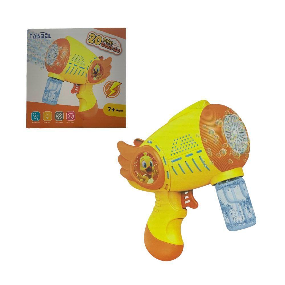 Pistola De Burbujas Juguete Niños Luz + Líquido -1