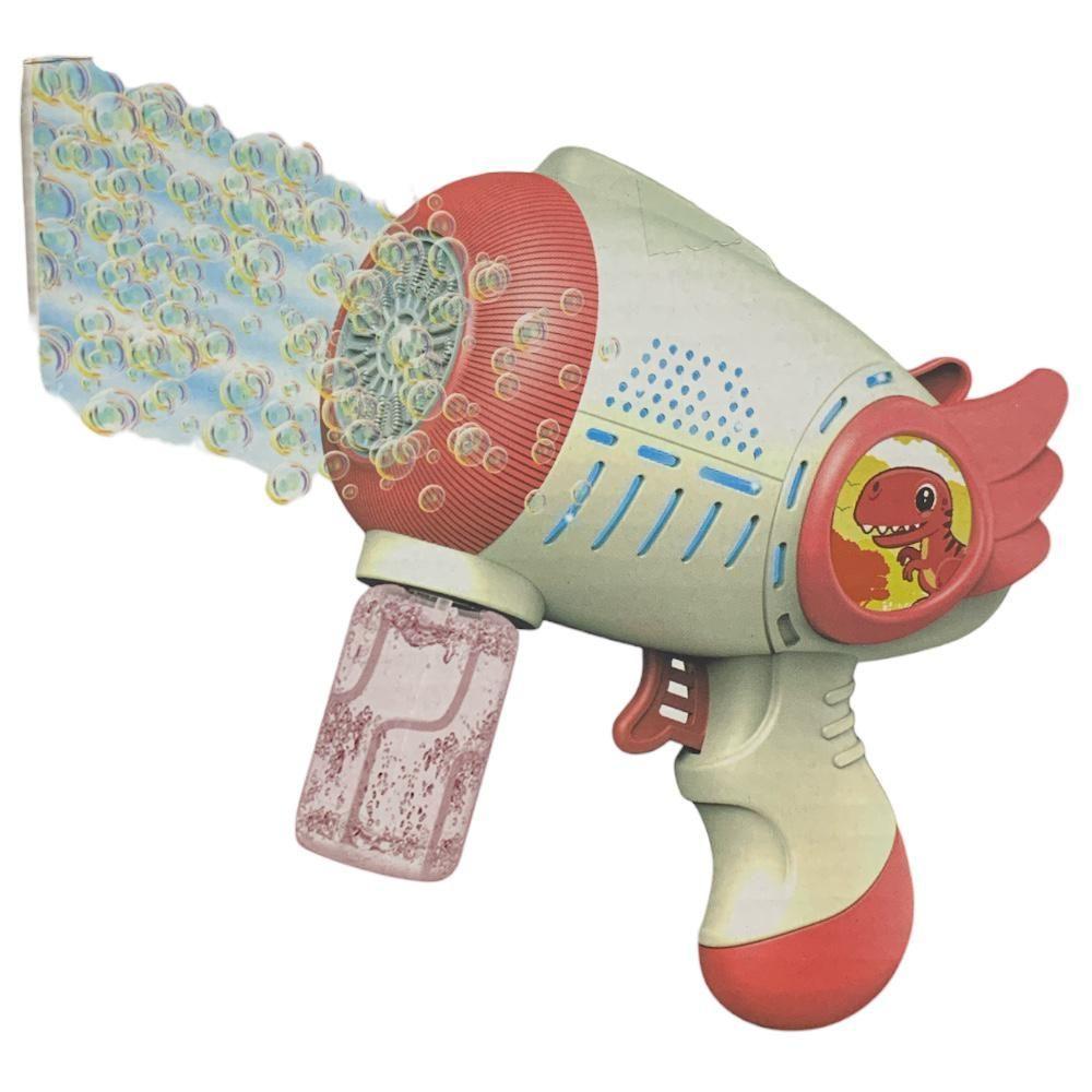 Pistola De Burbujas Juguete Niños Luz + Líquido -0
