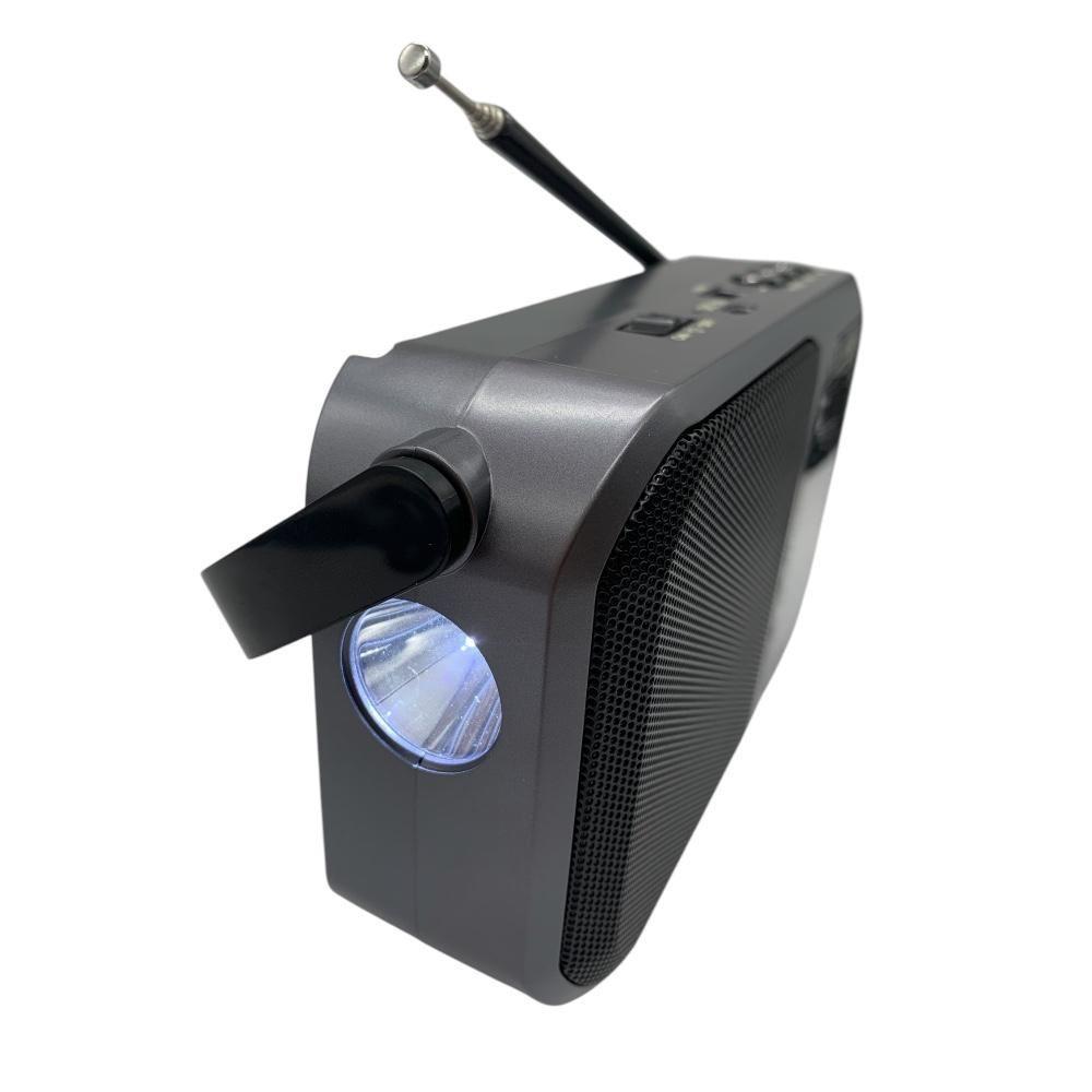 Radio Portátil Bluetooth Recargable Linterna AM/FM MP3 -1