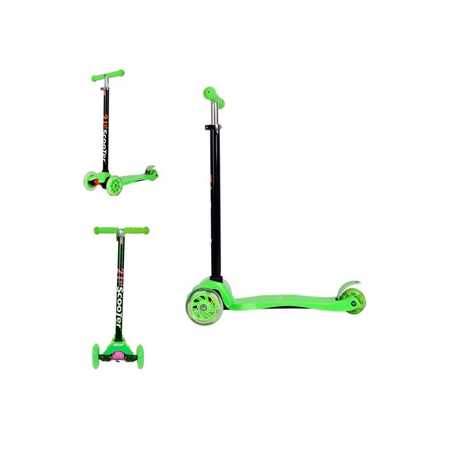 Monopatin Scooter Xl 4 Ruedas Luz Led Para Niños  -0