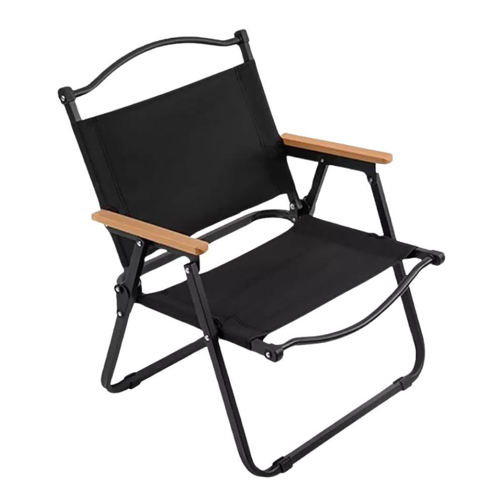 Silla Kermit Plegable Portátil Apoya Brazos Negro -0