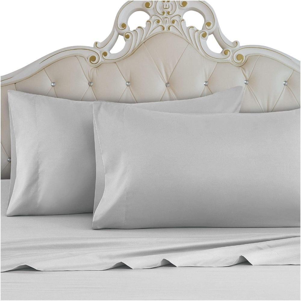 Juego Sabanas Lisa 2 Plazas + Fundas Gris -0