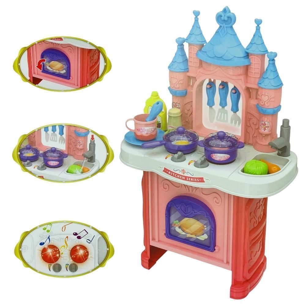 Set Cocina Castillo Juguete Didáctico Para Niñas 34 Pcs N-Ofertas