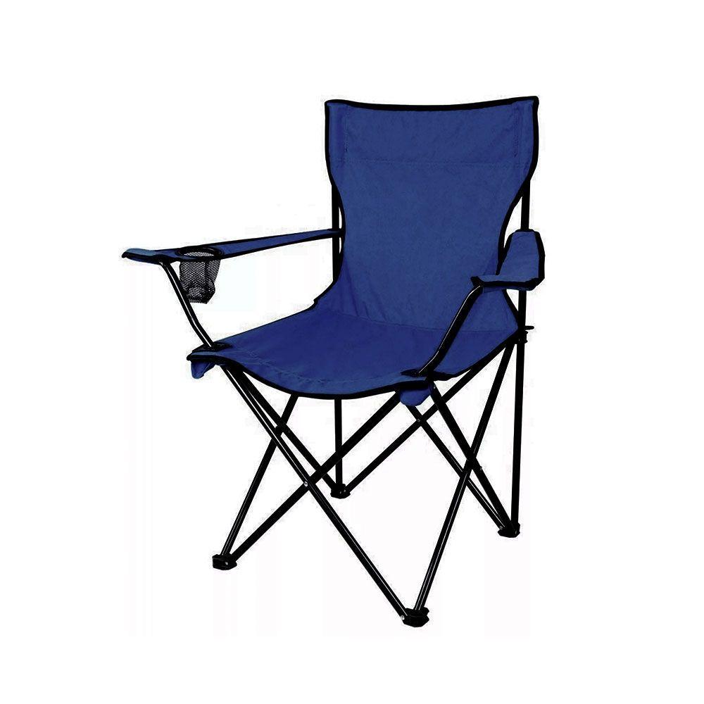 Silla Plegable Camping Porta Vasos Apoya Brazos -0