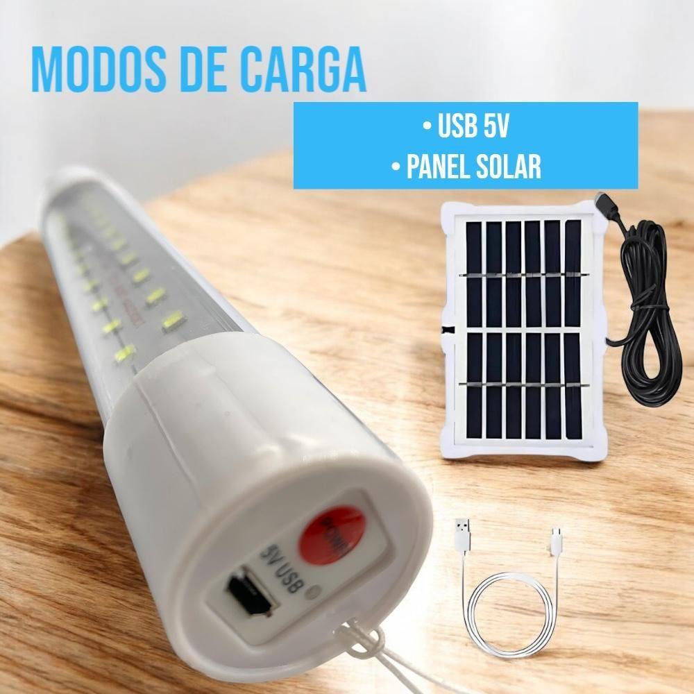 Lámpara Tubo Led De Emergencia Solar Recargable Y USB Magnética -3