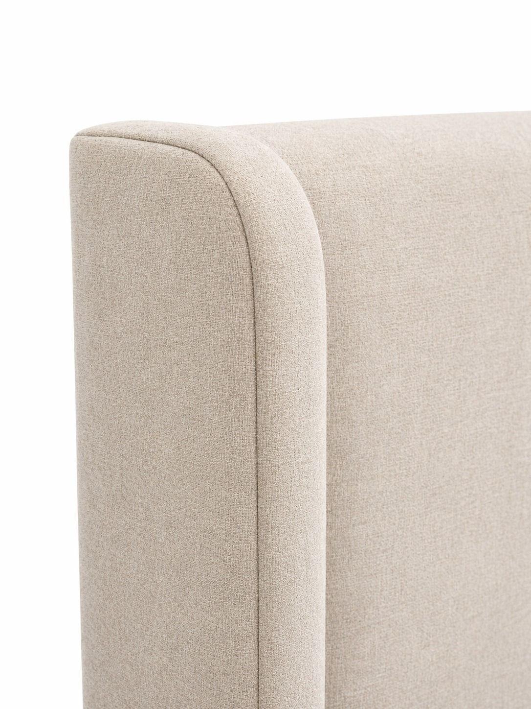 Respaldo de cama Liso con Brazos Curvos 2 plazas lino beige-2