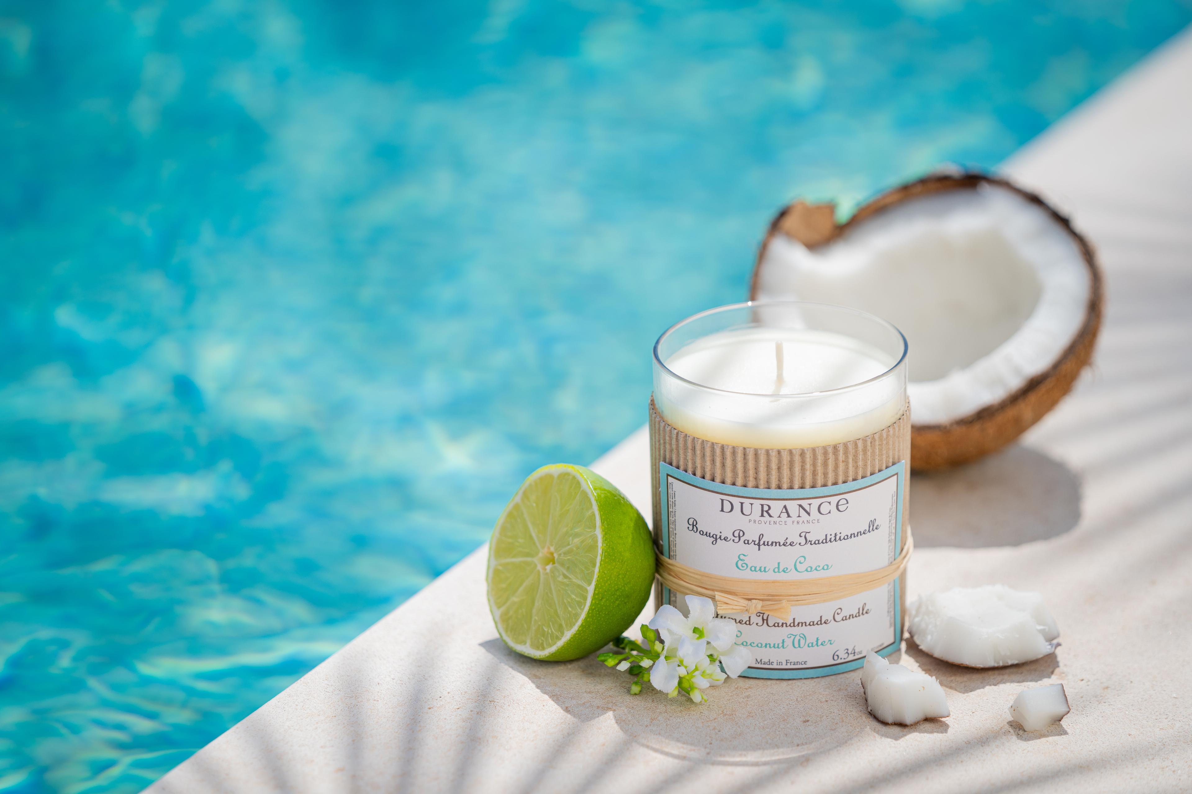 Vela Artesanal Perfumada Agua de Coco 180 grs-2