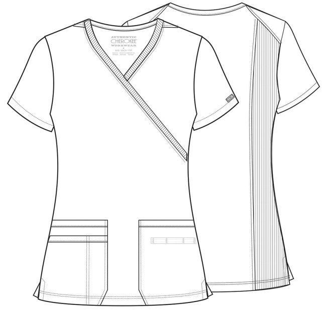 Top Clinico de Mujer Cherokee Workwear-1