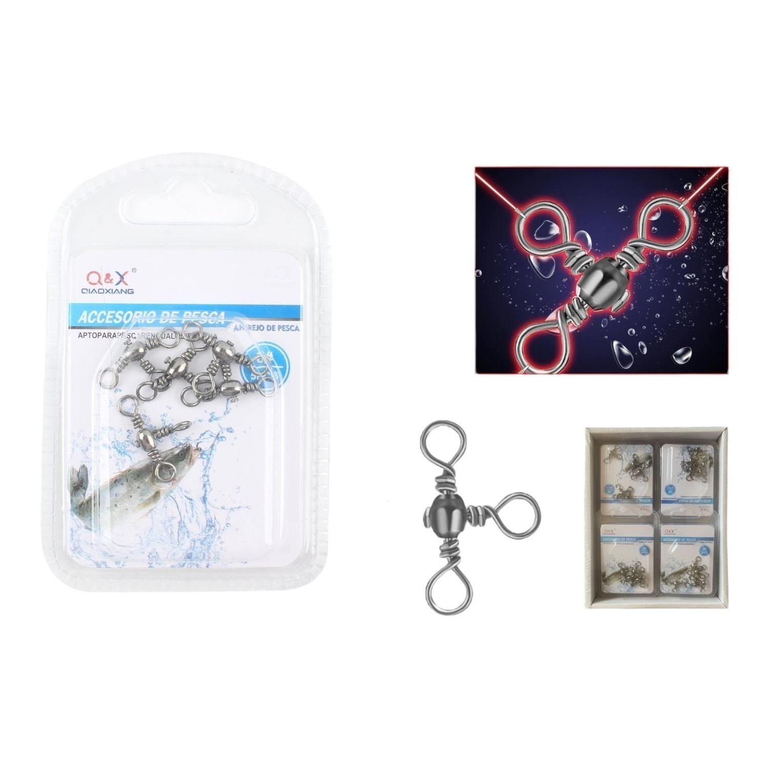 (Accesorios Para Artes De Pesca) Giratorio De Paso Medio En Forma De Botella Negra 6#5Pcs-0