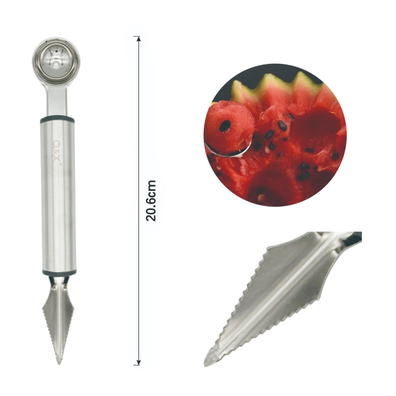TXM29-113 Cuchara y cuchillo para frutas con mango ovalado 20.6X3CM-2