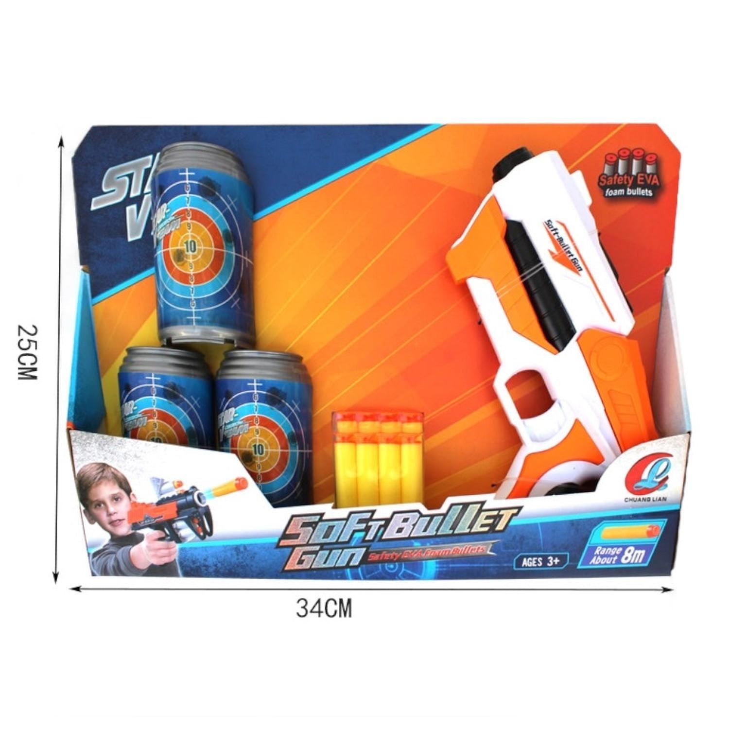 Juguete De Pistola Con 8 Balas Infantil Ni?o-0
